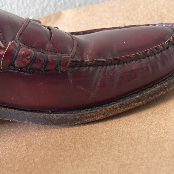 Bostonian Crown Windsor Mens Burgundy Leather‎ Loafers Size 9 - Picture 14 of 16